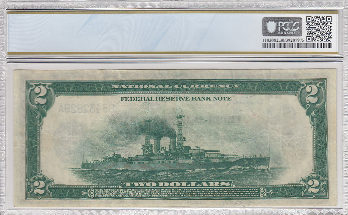 PCGS 35 Very Fine Fr 776 Dallas Details about   1918 $2 Federal Reserve Bank 
