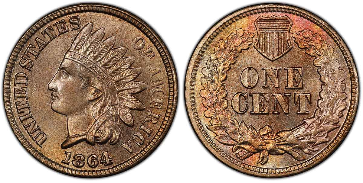 1860-1864 Indian Cent, Shield Reverse