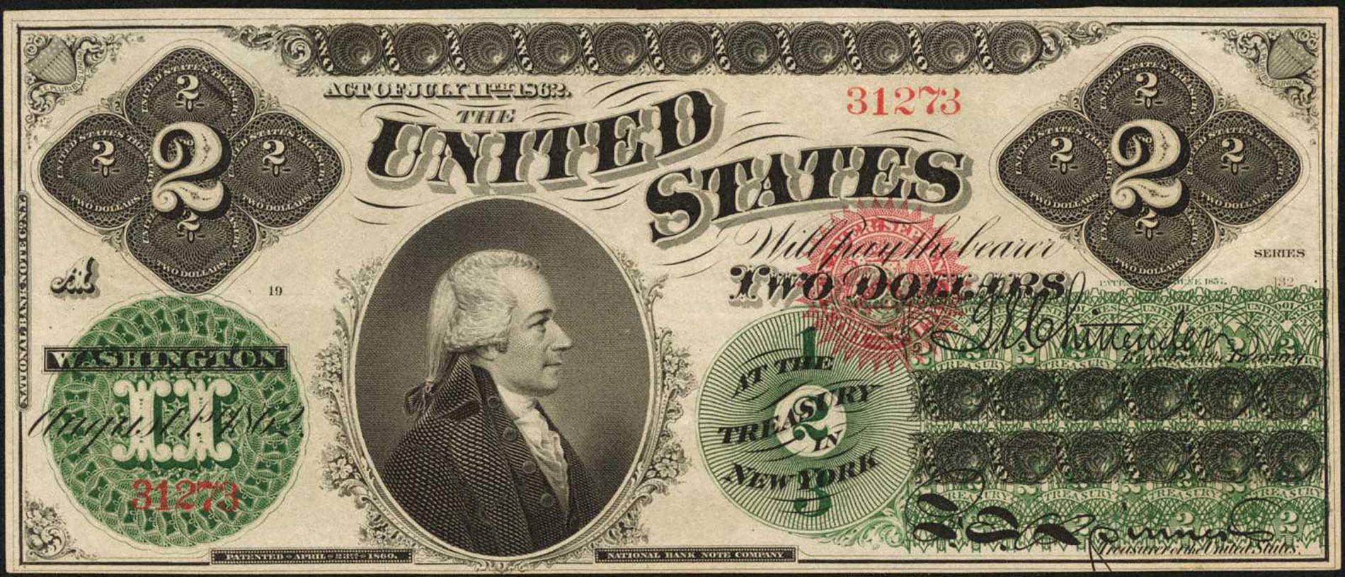 VIRGINIA LICENSED STATEHOOD U.S Two Dollar Bill COA & FOLIO! $2 BILL 