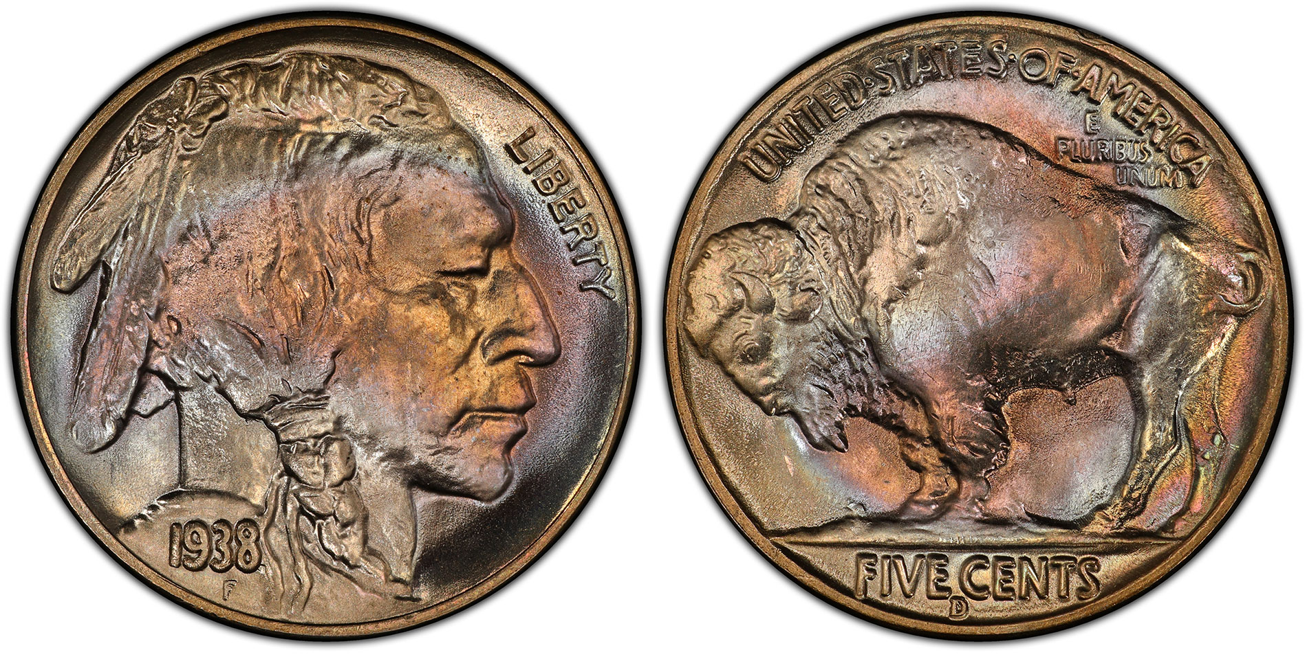 1938-D D Over S Buffalo Nickel Varieties