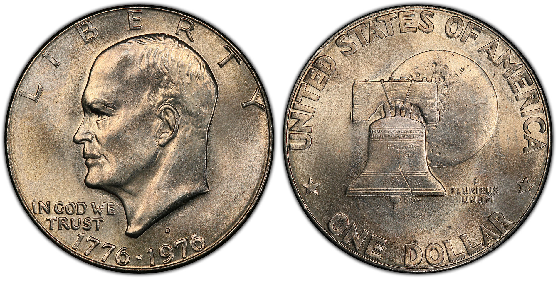 Details about   1776-1976 US Bicentennial Eisenhower Copper-Nickel Clad Dollar Coin UNC A-833 