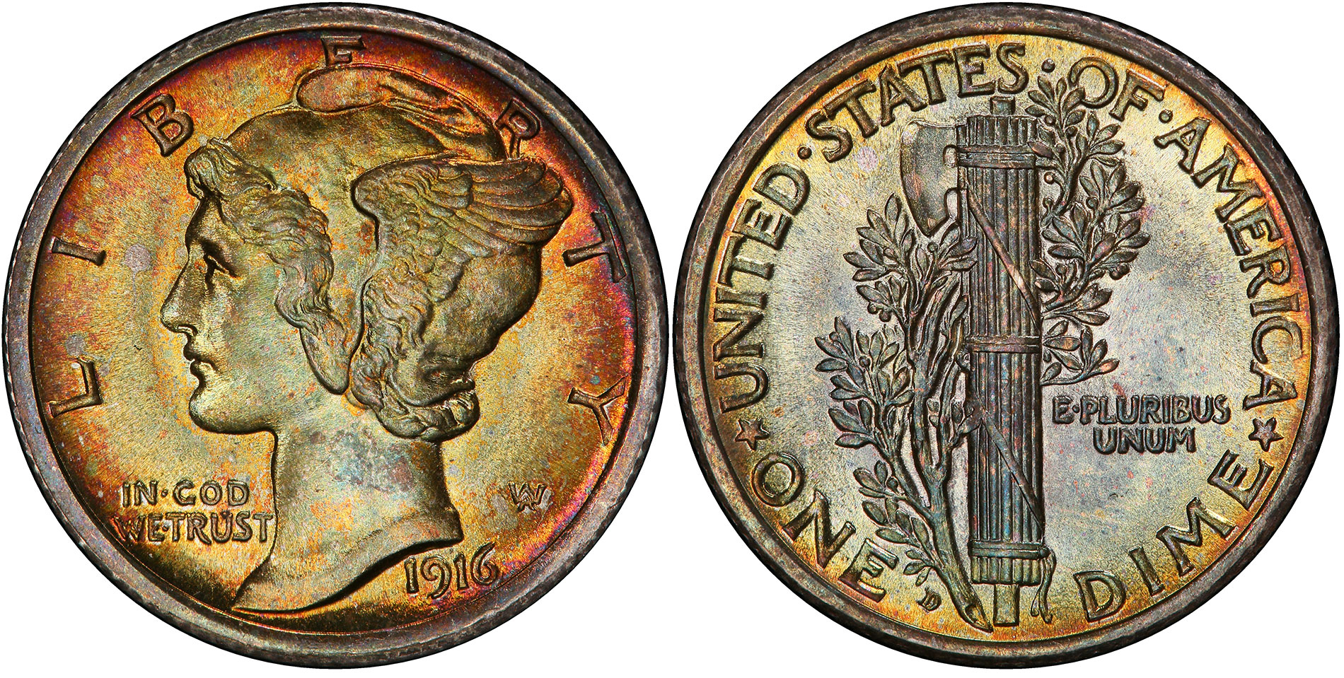 Intercept Shield Coin Album Mercury Dimes 1916-1945 Free Slipcase w/Proofs 