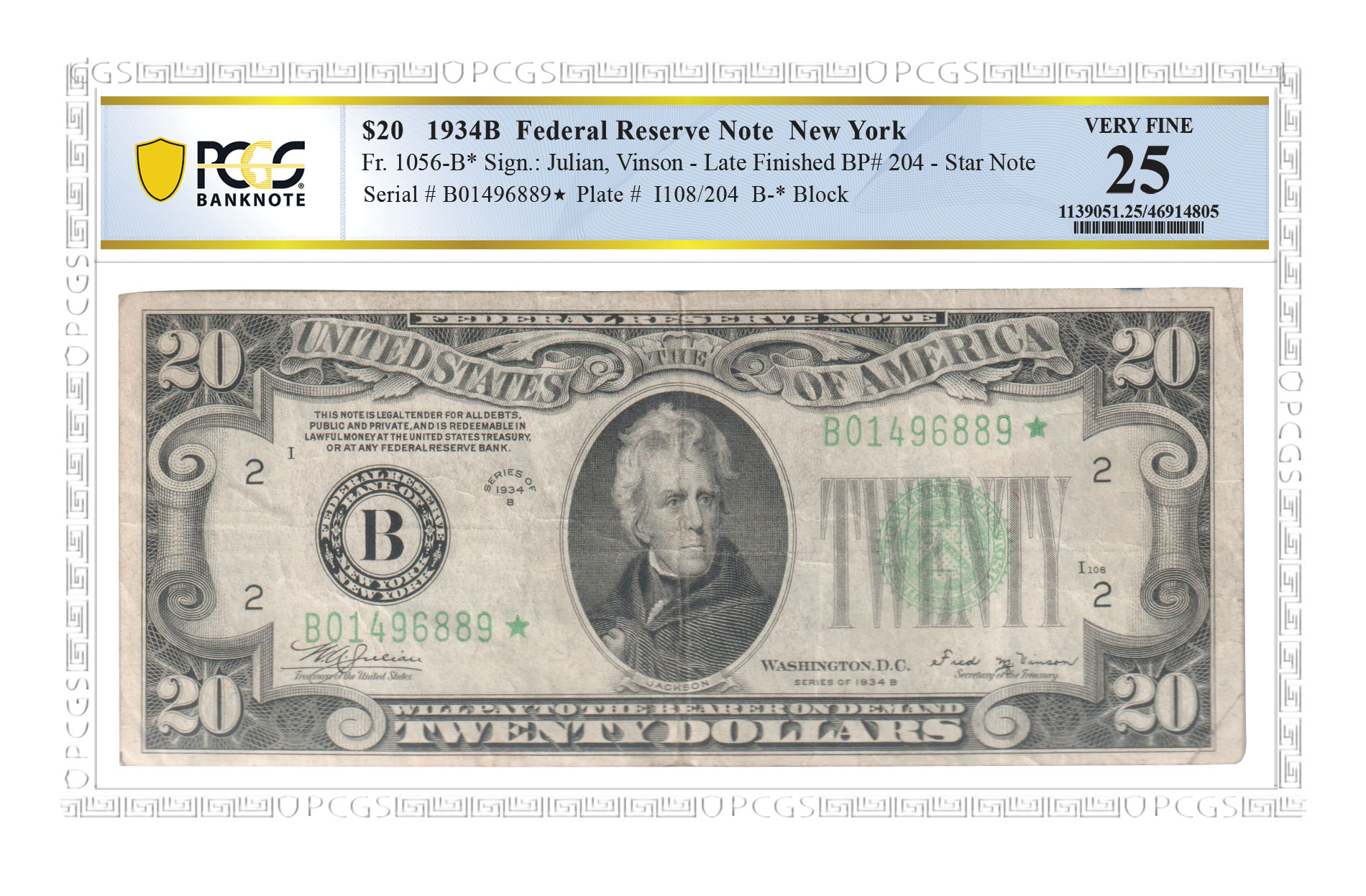 The Last $20 United States Note