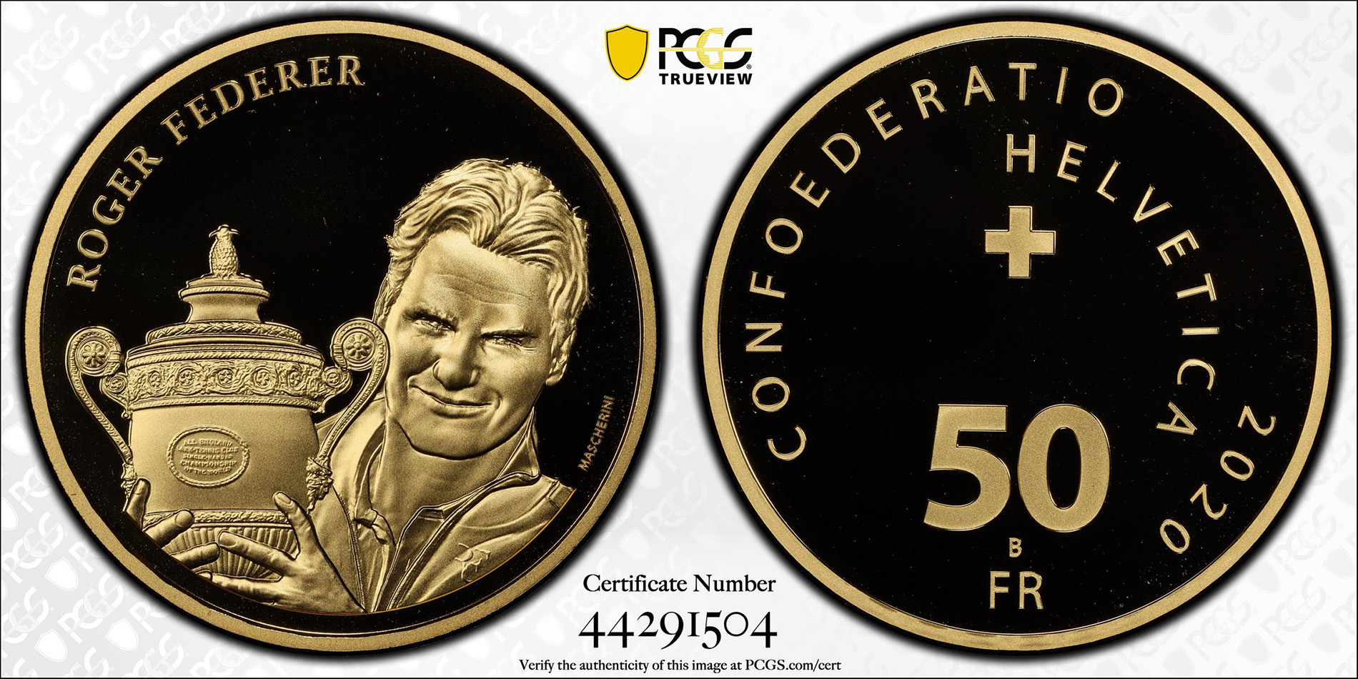 Tennis Coin Honors Famous Wimbledon Champion Roger Federer