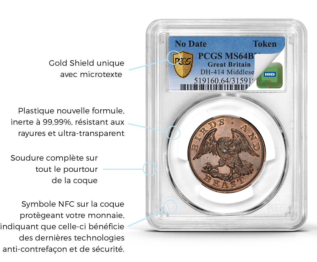 PCGS coin holder anatomy descriptions