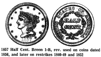 1857 Half Cent
