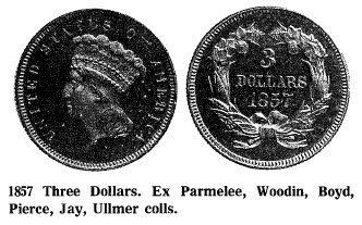 1857 Three Dollar