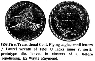 1858 First Transitional Cent