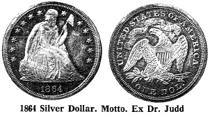 1864 Silver Dollar