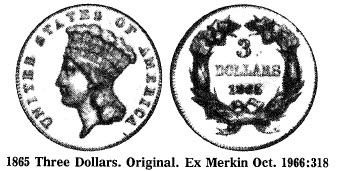 1865 Three Dollars