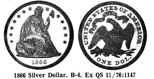 1866 Silver Dollar