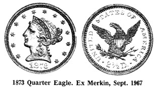 1873 Quarter Eagle.
