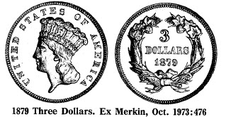 1879 Three Dollars