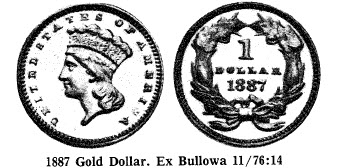 1887 Gold Dollar