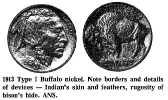 1913 Type I Buffalo Nickel