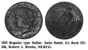 1922 Regular type Dollar