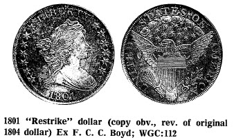 1801 Restrike dollar