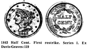 1843 Half Cent