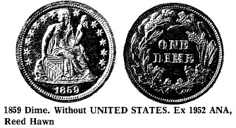 1859 Dime