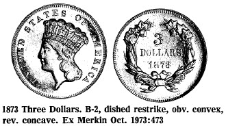 1873 Three Dollars