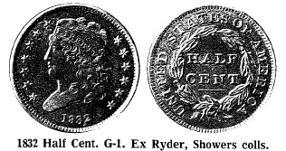1832 Half Cent