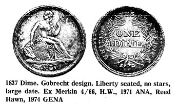 1837 Dime.
