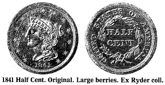 1841 Half Cent.