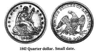 1842 Quarter dollar