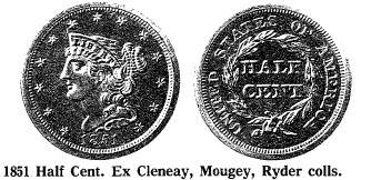 1851 Half Cent