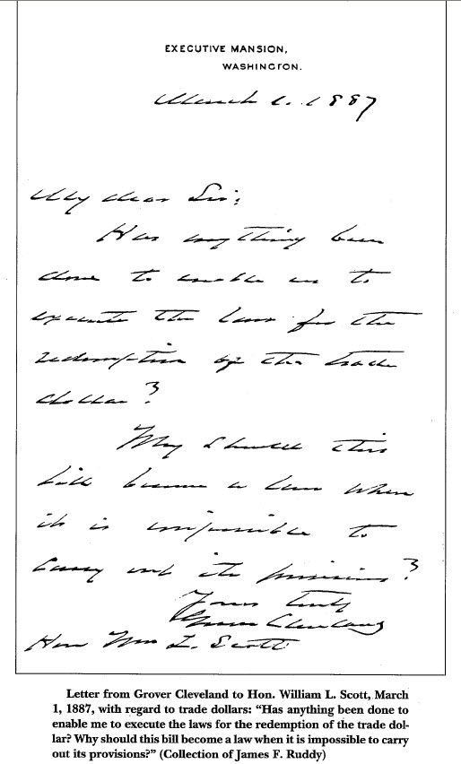 Letter from Grover Cleveland