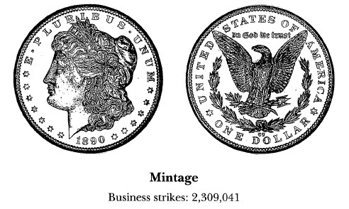 1890-CC Morgan Dollar