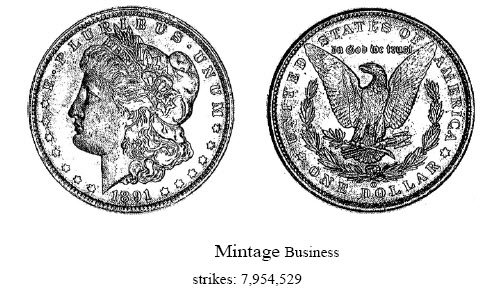 1891-0 Morgan Dollar