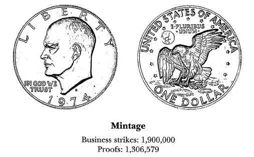 1974-S Silver Clad Eisenhower $1