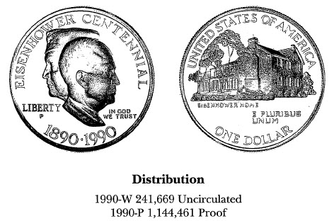 1990 Eisenhower Centennial $1