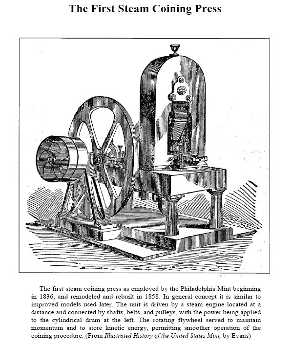 The First Steam Coining Press