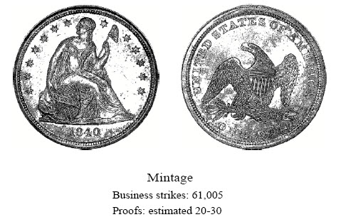 1840 Liberty Seated Dollat