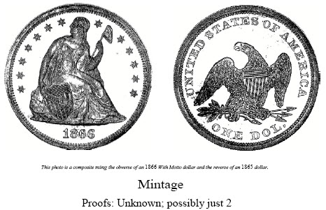 1866 liberty Seated Dollar