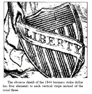 1844 Business Strike Dollar