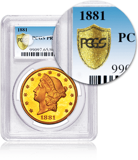 PCGS Anti-Counterfeit Gold Shield