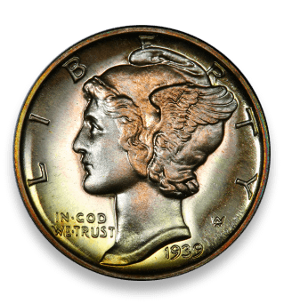 image of a mercury dime
