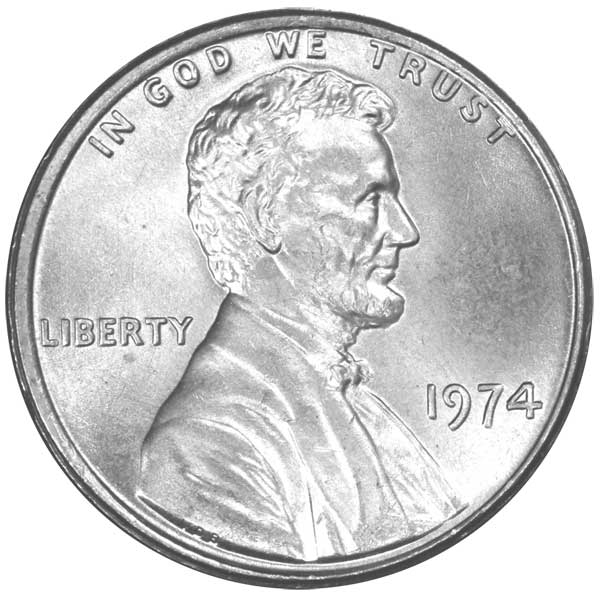 1974 Aluminum Lincoln Cent