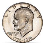 1976 No S Proof Eisenhower Dollar, Type 2