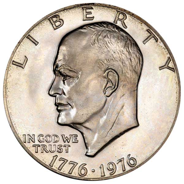 1977 US Coin Mint Set 2 Eisenhower Dollars 2 Kennedy Halves Free Shipping 990000 