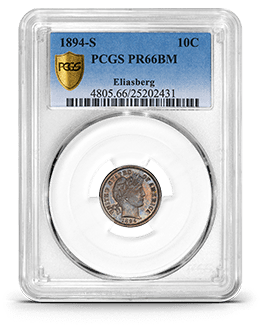 1894-S 10C PCGS PR66