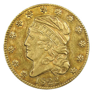 1822 $5 Gold Piece